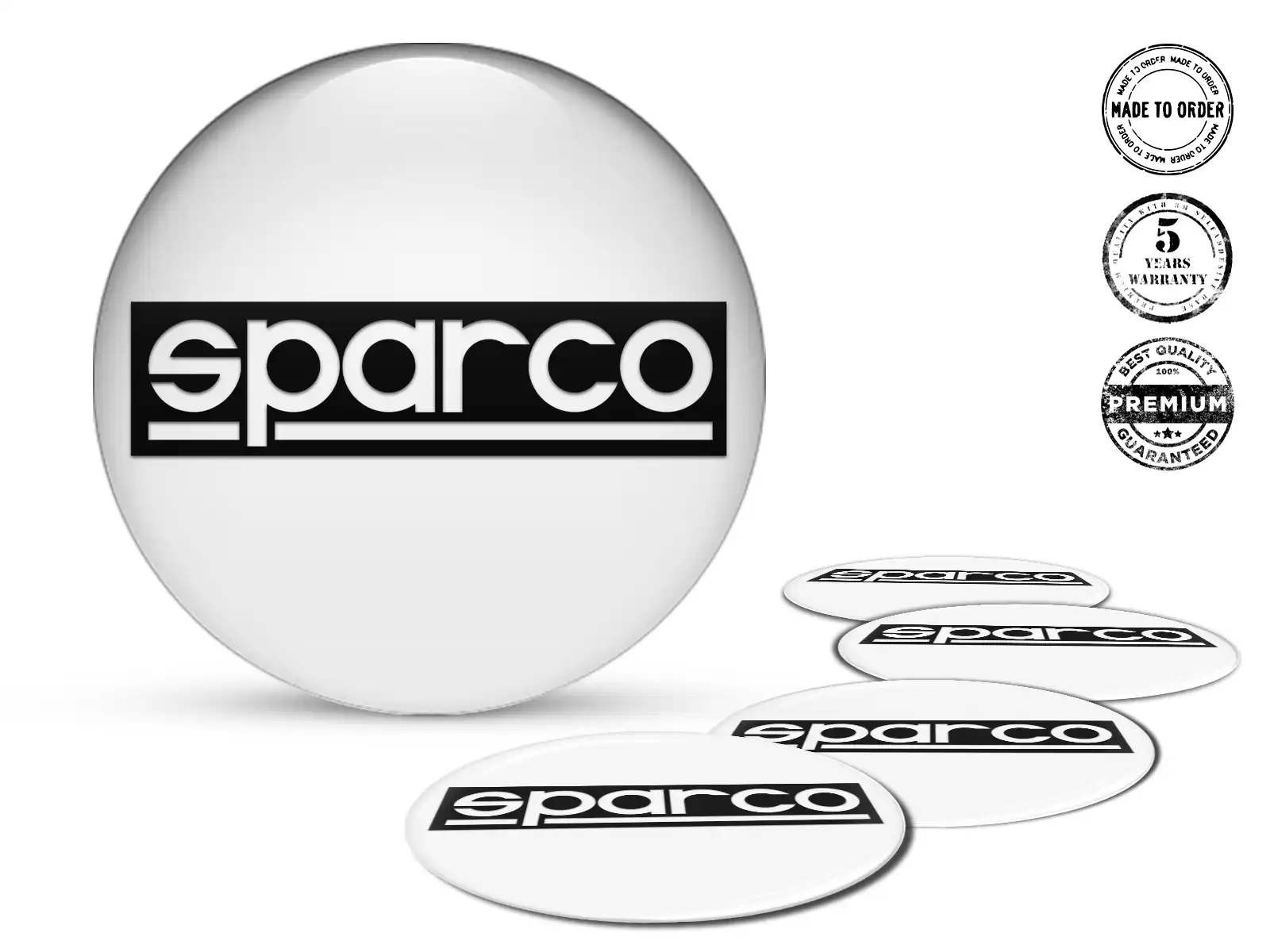 Sparco Radfelgen-Aufkleber Ausgabe Silikon-Badge-Set